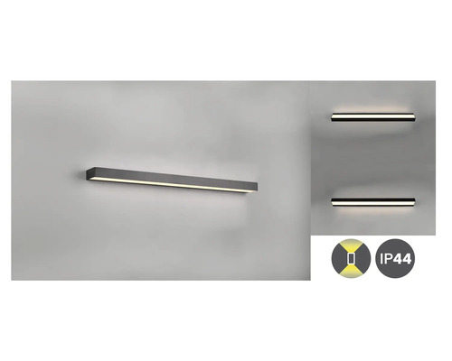 Lumină de perete dreptunghiulară cu protecție IP44