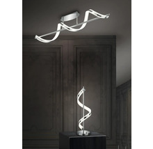 Plafoniere și lampă de masă cu design modern, curbat