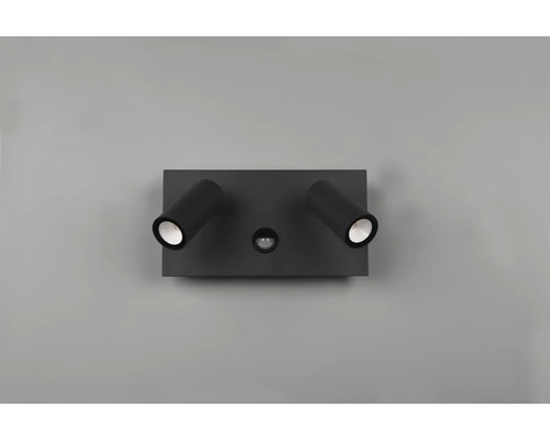 Lumină de perete neagră cu două spoturi