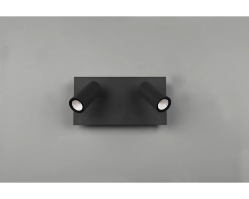 Spot negru de perete cu două lămpi