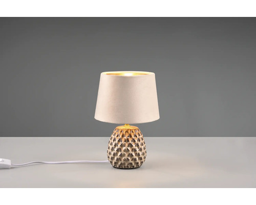 Lampă de masă cu abajur și bază cu model