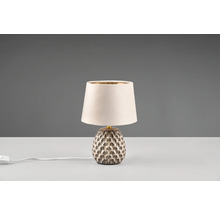 Lampă de masă cu abajur textil și bază ceramică