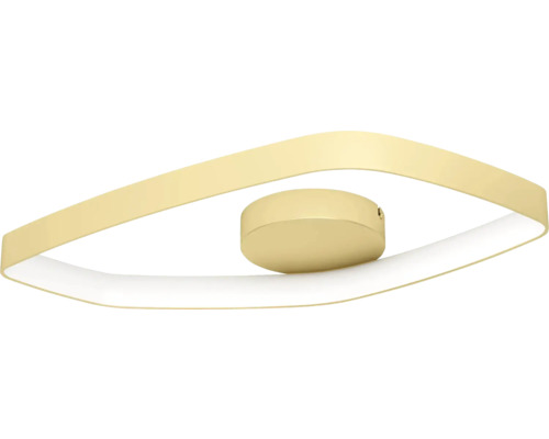 Plafonieră cu LED integrat Vallerosa 25,2W 3000 lumeni, alb/alamă matisată Plafonieră decorativă cu design modern
