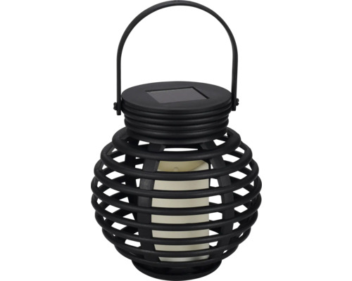 Lampă solară cu LED tip felinar 2 lumeni 2200K plastic negru Lampă solară cu LED tip felinar 2 lumeni 2200K plastic negru