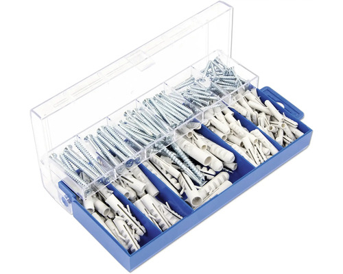 Cutie sortiment cu șuruburi și dibluri