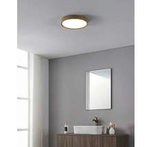 Plafonieră cu LED integrat Musurita 14,6W 1600 lumeni, protecție la umiditate IP44, alb/maro