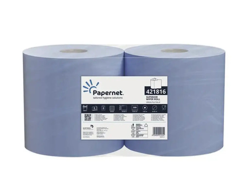 Role prosoape de hârtie Papernet 21,5cm x 190m, 500 foi, utilizare industrială, 2 bucăți