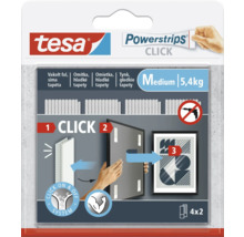 Tesa Powerstrips Click, potrivit pentru pereți tencuiți și tapet