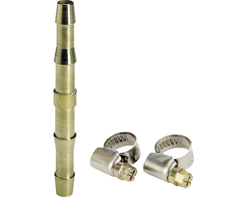 Conector furtun din alamă cu două cleme pentru furtun