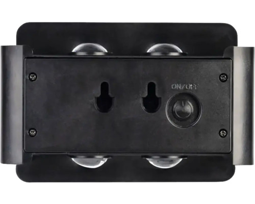 Vedere din spate a unei lămpi de perete cu LED cu întrerupător pornit/oprit