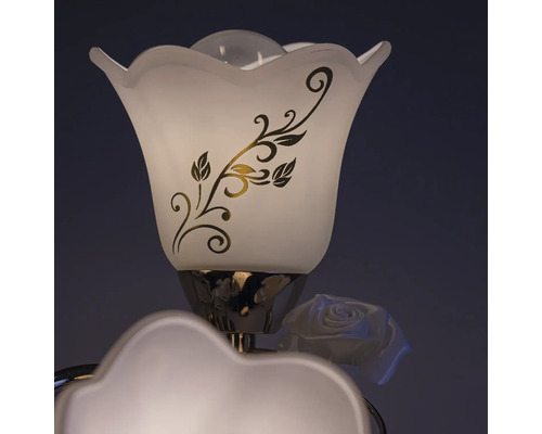 Lumină de plafon decorativă cu motiv floral pe abajur