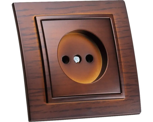 Priză cu ramă din lemn
