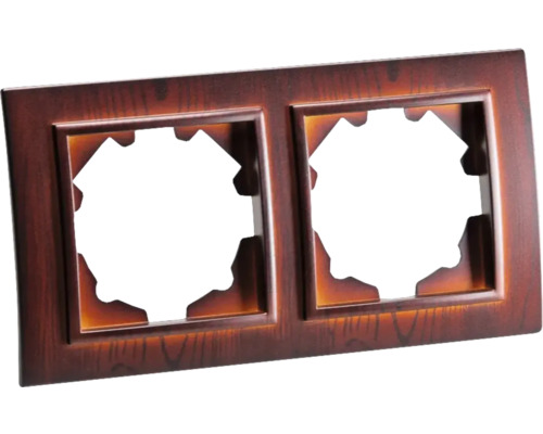 Ramă dublă din lemn pentru întrerupătoare și prize