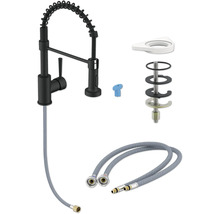 Baterie de bucătărie cu furtun de duș, material de montaj și furtunuri de conectare flexibile
