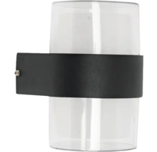 Lumină de perete din plastic transparent cu suport negru