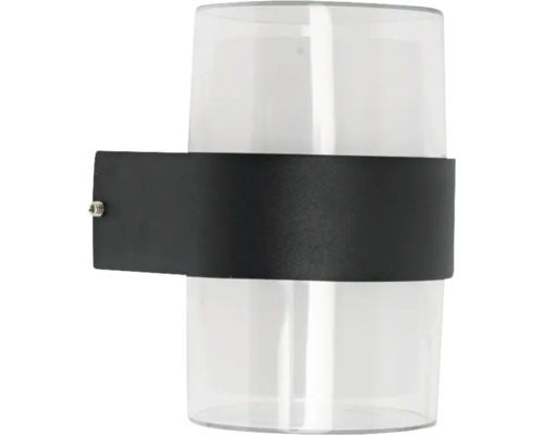 Lumină de perete din plastic transparent cu suport negru