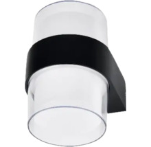 Dozator de săpun din sticlă transparentă cu suport negru pentru montare pe perete