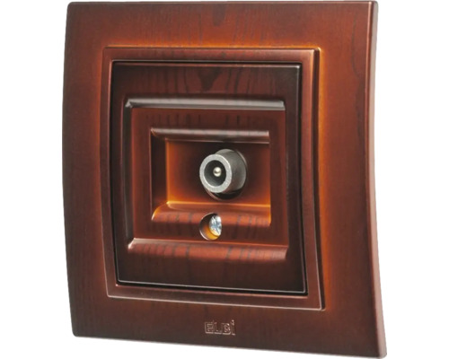 Priză de antenă Elbi cu ramă din lemn