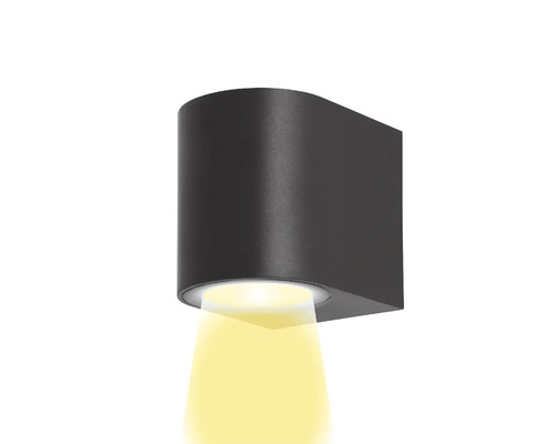 Aplică de perete neagră cu con de lumină