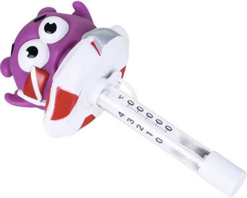 Termometru de piscină cu figurină de pește violet pentru măsurarea temperaturii