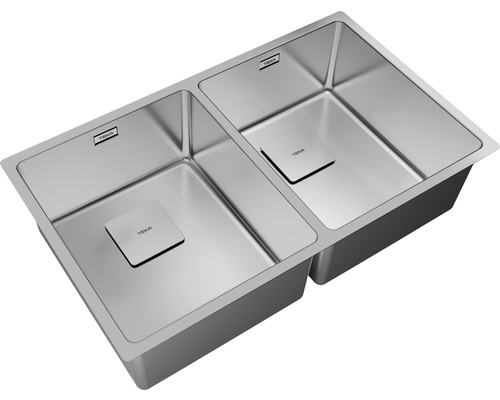 Chiuvetă din oțel inoxidabil cu două cuve