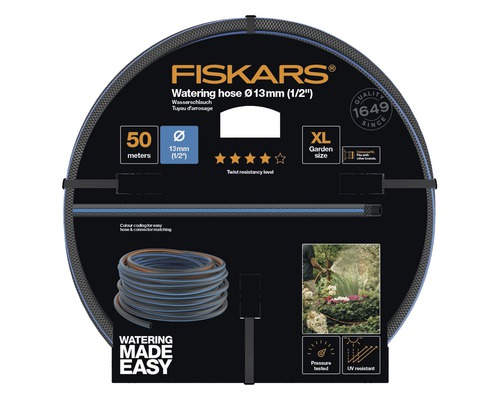 Furtun de udare Fiskars, diametru 13 milimetri, lungime 50 metri