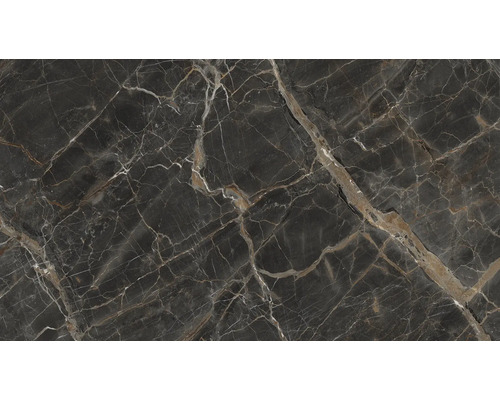 Gresie / Faianță porțelanată glazurată Lyon Nero 80x160 cm Model de gresie cu aspect de marmură