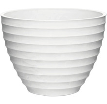 Ghiveci alb cu caneluri orizontale