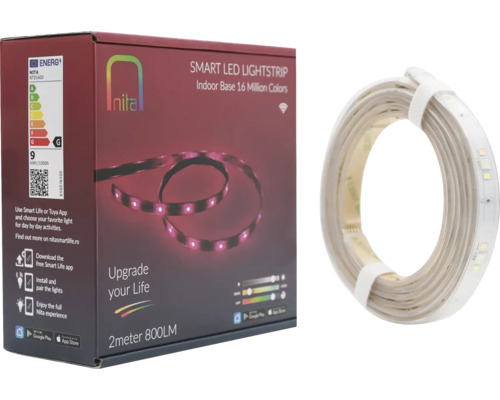 Bandă LED inteligentă Nita, de interior, 2 metri cu ambalaj