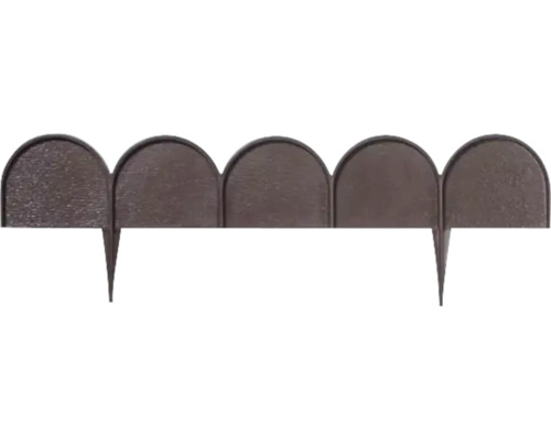 Palisadă Prosperplast plastic 8,5x50 cm maro 20 buc. Bordură de gazon de grădină din plastic