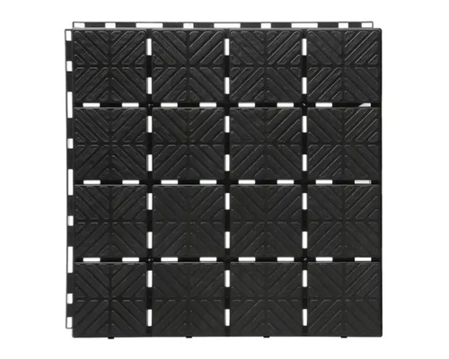 Dală sistem click Prosperplast Easy Square plastic 40x40 cm negru 9 buc.