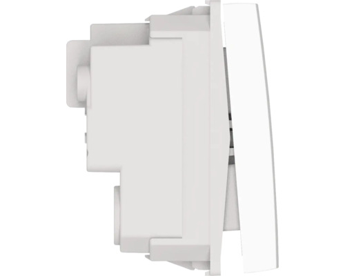 Vedere laterală a unui întrerupător alb