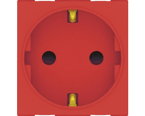 Priză simplă Himel, 2 module, roșu