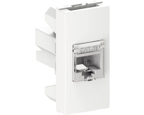 Priză date RJ45 simplă Himel CAT5e, 1 modul, alb | HORNBACH