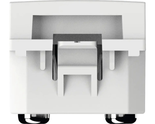 Prim-plan cu o piesă de mobilier albă cu mâner