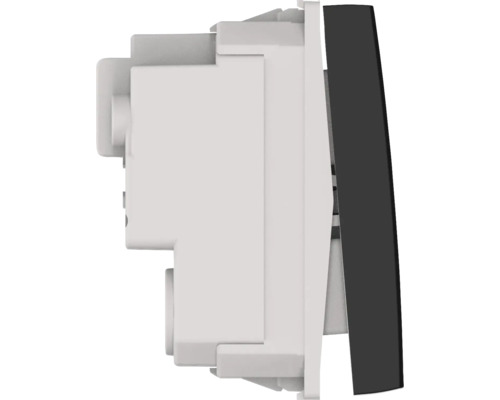 Vedere laterală a unei combinații de priză cu întrerupător