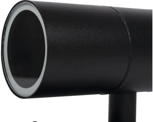 Spot negru metalic cu formă rotundă