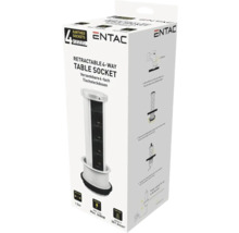 Multipriză electrică încastrabilă Entac 4 posturi, 4xCP contact de protecție