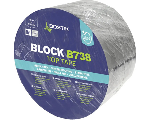 Rola de bandă bituminoasă autoadezivă Bostik Block B738 cu aluminiu