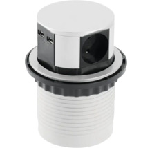 Coloană de alimentare retractabilă cu porturi USB și priză