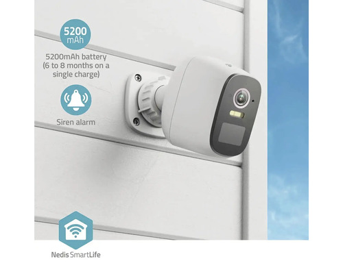 Cameră de exterior cu baterie de 5200 mAh și alarmă sirenă