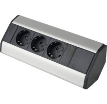 Bloc triplu de prize din metal și plastic
