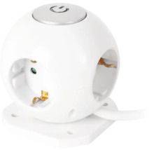 Prelungitor electric cub Entac 4 prize 1,5m 3680W alb, cu întrerupător