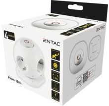 Prelungitor electric cub Entac 4 prize 1,5m 3680W alb, cu întrerupător