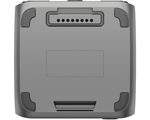 Partea inferioară a unui acumulator cu contacte și picioare de cauciuc