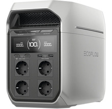 Stație de alimentare Ecoflow cu afișaj și conexiuni multiple