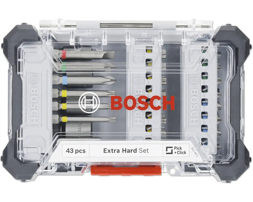 Set biți de înșurubare Bosch Professional Extra Hard, 43 piese