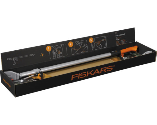 Logo Fiskars, levier de doborâre în ambalaj
