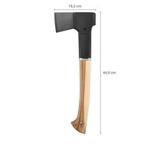 Topor cu o lungime de 44,5 cm și o lățime a capului de 15,2 cm.