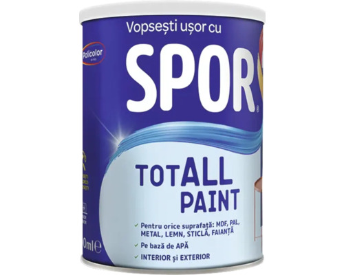 Recipient cu vopsea SPOR Totall Paint pentru interior și exterior